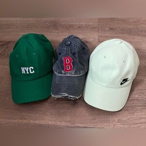 Nike Cap and Two Additional Caps